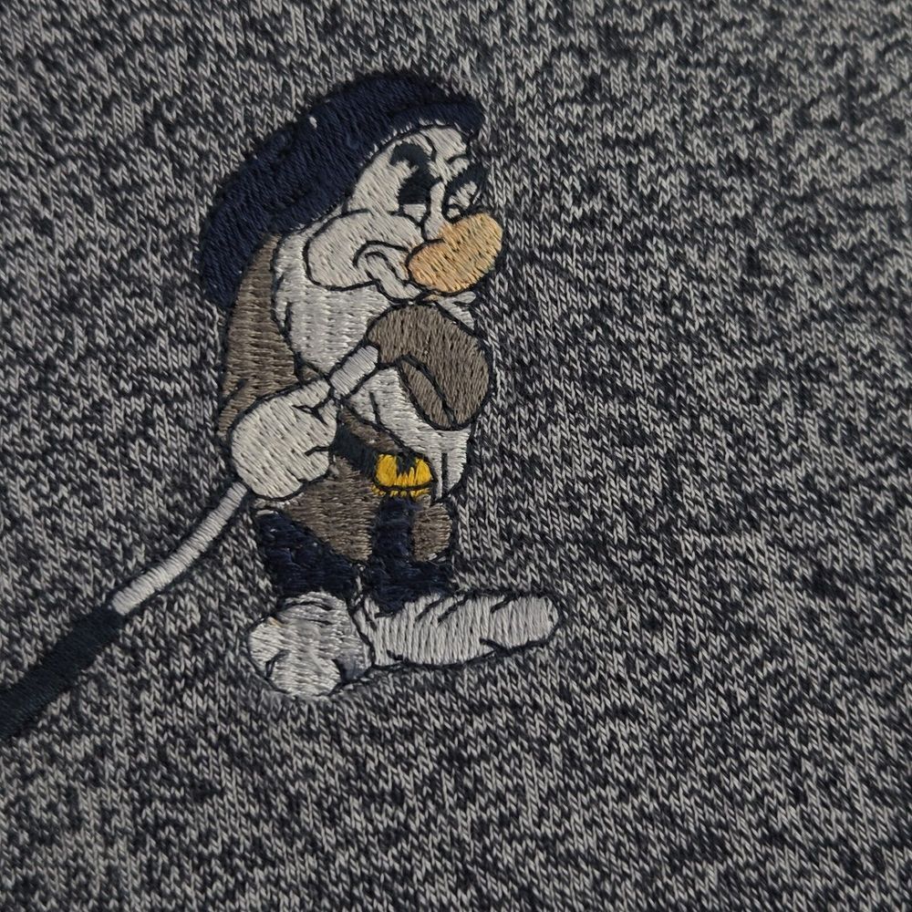 Foursome Disney Grumpy Mens XL Heather Gray Short Sleeve Cotton Polo‎